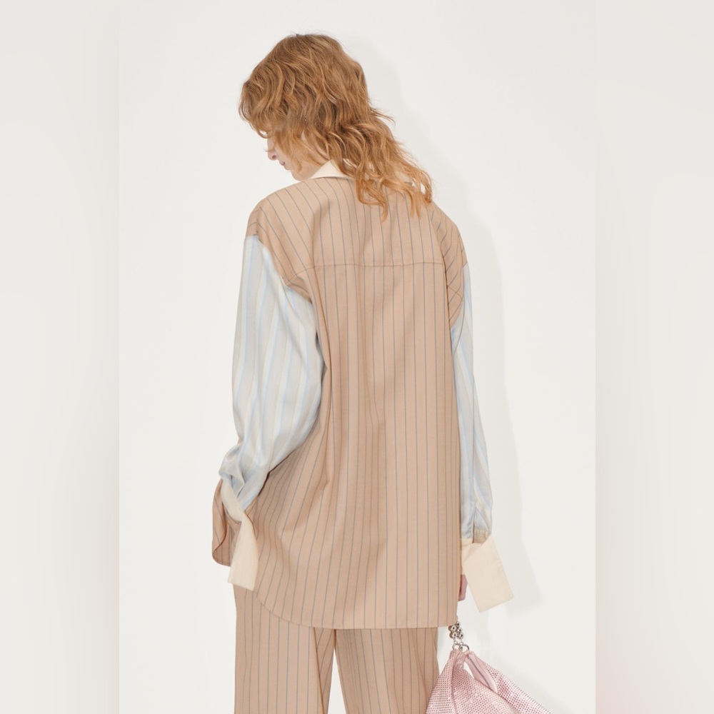 Stine Goya CLASSIC OVERSIZE SHIRT - MULTI STRIPES
-Size XS, Removable Collar - Picture 2 of 12